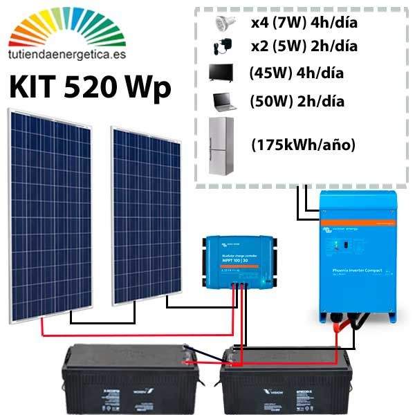 kit-solar-vivienda-aislada-520w-esquema